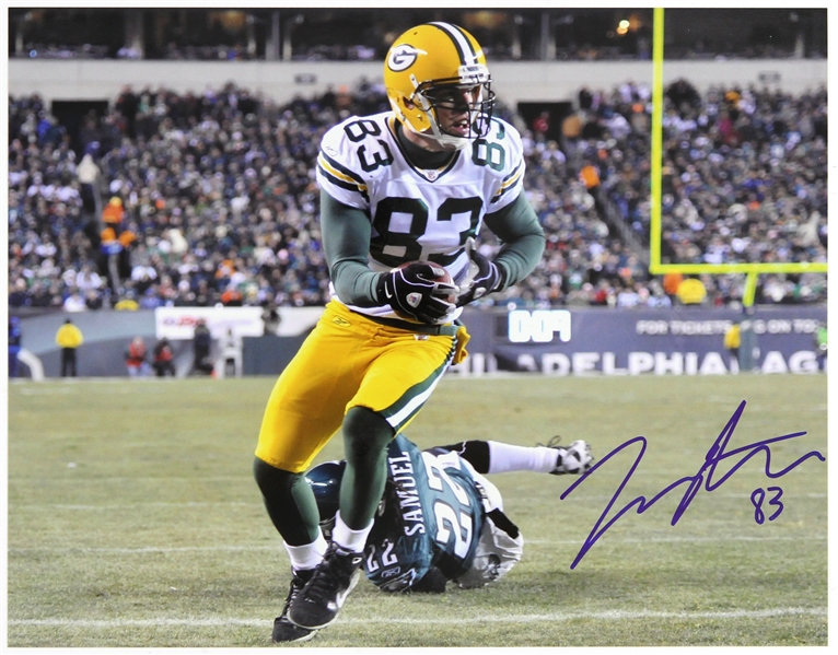 2009-2012 Tom Crabtree Green Bay Packers Signed 11"x 14" Photo (JSA)
