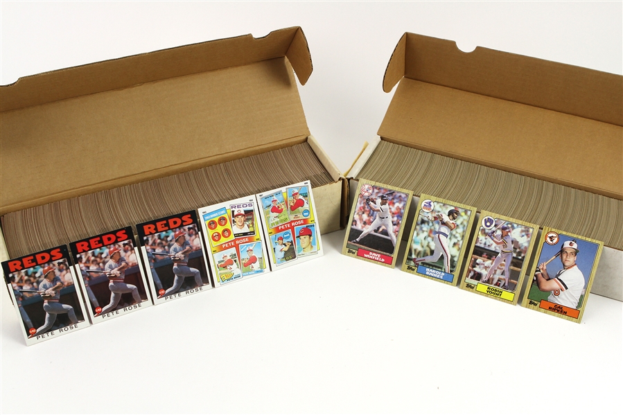 1986-87 Topps Baseball Trading Cards Complete Sets - Lot of 2 