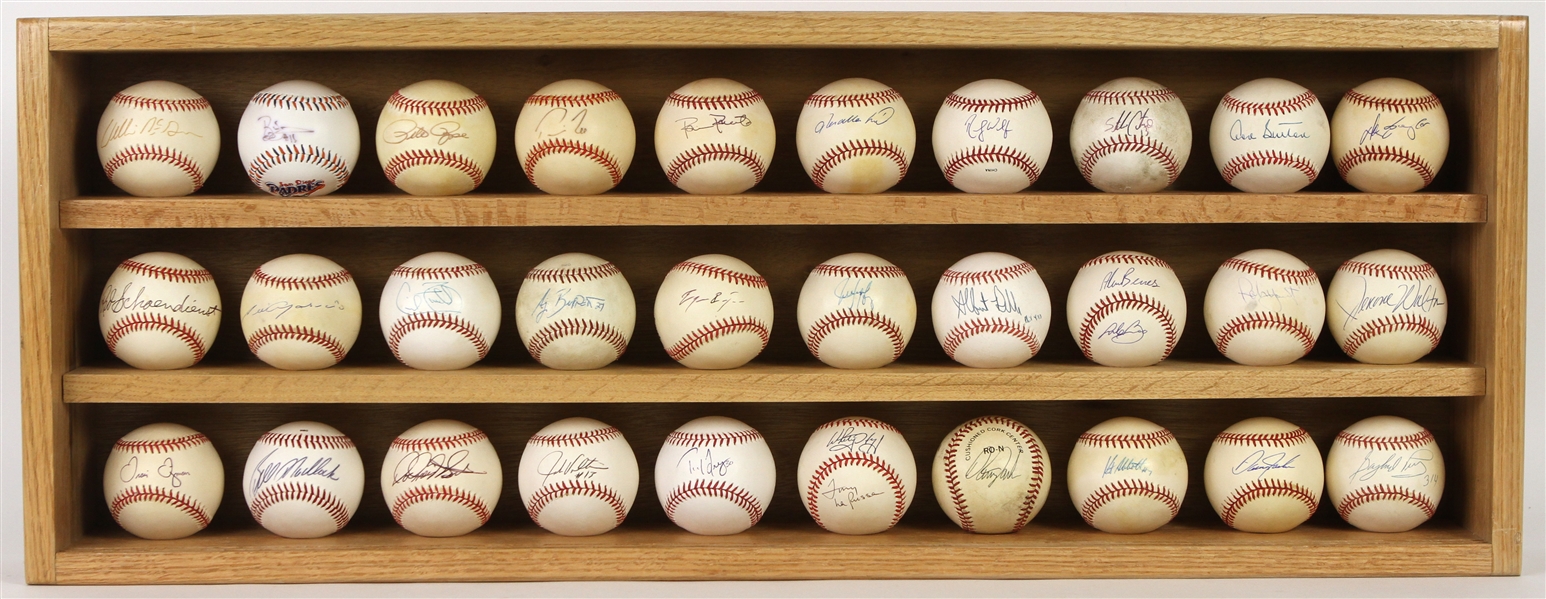 1970s-2000s Signed Baseball Collection - Lot of 58 w/ Dennis Eckersley, Gaylord Perry, Robin Roberts, Pete Rose, Ozzie Smith, Don Sutton, Robin Yount & More (JSA)