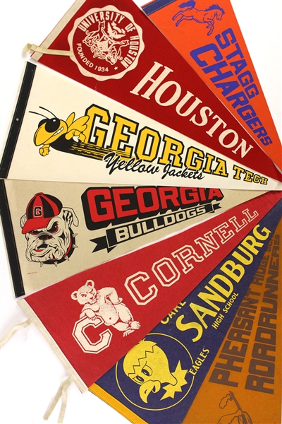 1920s Collegiate Pennant Collection - Lot of 17