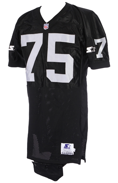 1992-93 Howie Long Los Angeles Raiders Signed Home Jersey (MEARS LOA)