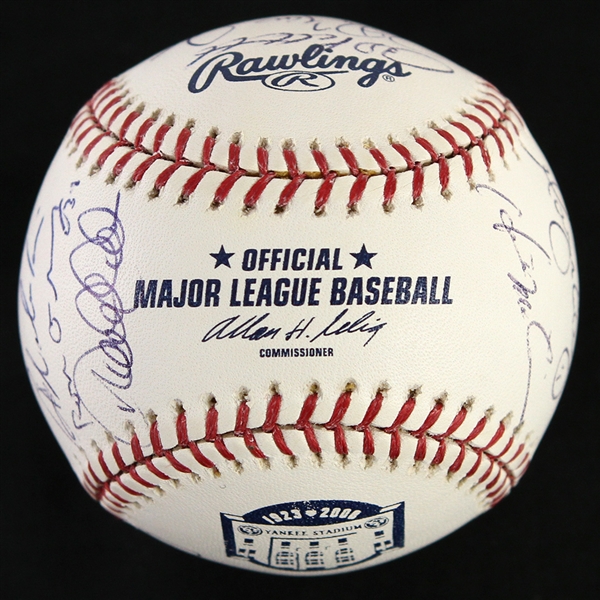 2008 New York Yankees Team Signed OMLB Selig Yankee Stadium 1923-2008 Baseball w/ 23 Signatures Including Derek Jeter, Mariano Rivera, Alex Rodriguez & More (JSA)