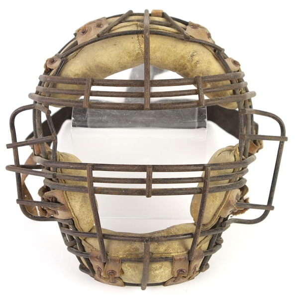 1953-59 Del Crandall Milwaukee Braves Signed Game Worn Catchers Mask (MEARS LOA/JSA)