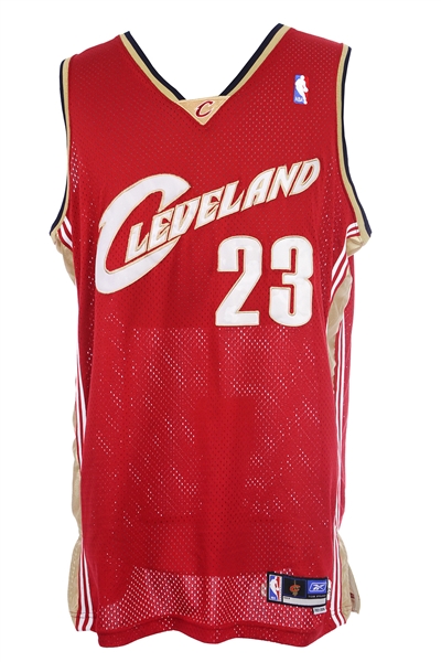 2003-04 LeBron James Cleveland Cavaliers Pro Cut Road Jersey (MEARS LOA)