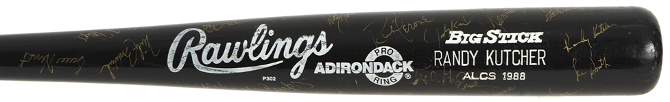 1988 Boston Red Sox Team Signed Randy Kutcher Professional Model Rawlings Adirondack ALCS Bat w/ 31 Signatures Including Roger Clemens, Jim Rice, Wade Boggs & More (MEARS LOA & PSA/DNA)