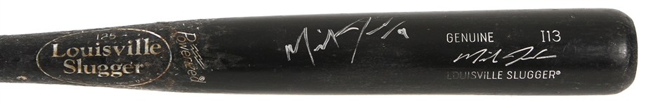 2011-12 Mike Jacobs Signed Louisville Slugger Professional Model Game Used Bat (MEARS LOA/*JSA*)