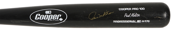 1989-95 Paul Molitor Brewers/Blue Jays Signed Cooper Professional Model Bat (MEARS LOA/JSA)