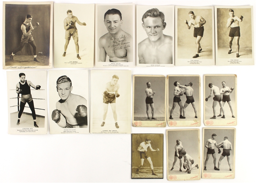 1900-1940s Boxing Cabinet & Promotional Photos 6”x8” (15)