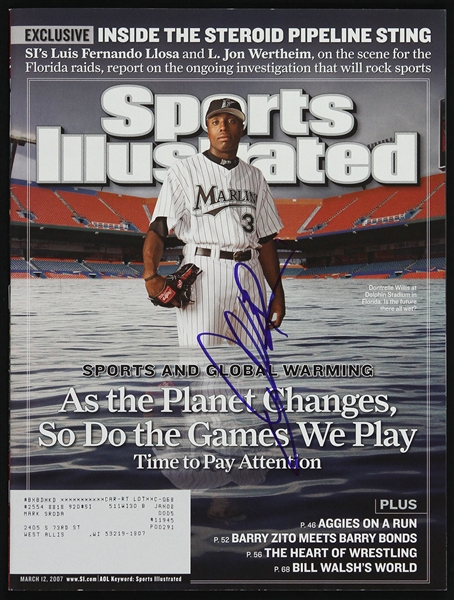 2007 Dontrelle Willis Florida Marlins Signed Sports Illustrated (JSA)