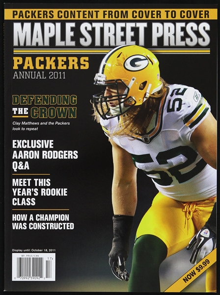 2011 Clay Matthews Green Bay Packers Maple Street Press Packers Annual 