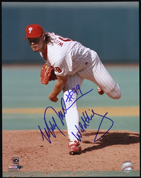 1991-1993 Mitch Williams Philadelphia Phillies Signed 11"x 14" Photo (JSA)