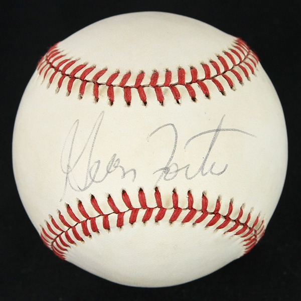 1986 George Foster Reds/White Sox Signed OAL Brown Baseball (PSA/DNA)