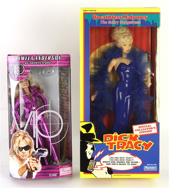 1990-2000 Breathless Mahoney Dick Tracy & Vallery Irons VIP MIB Action Figures - Lot of 2