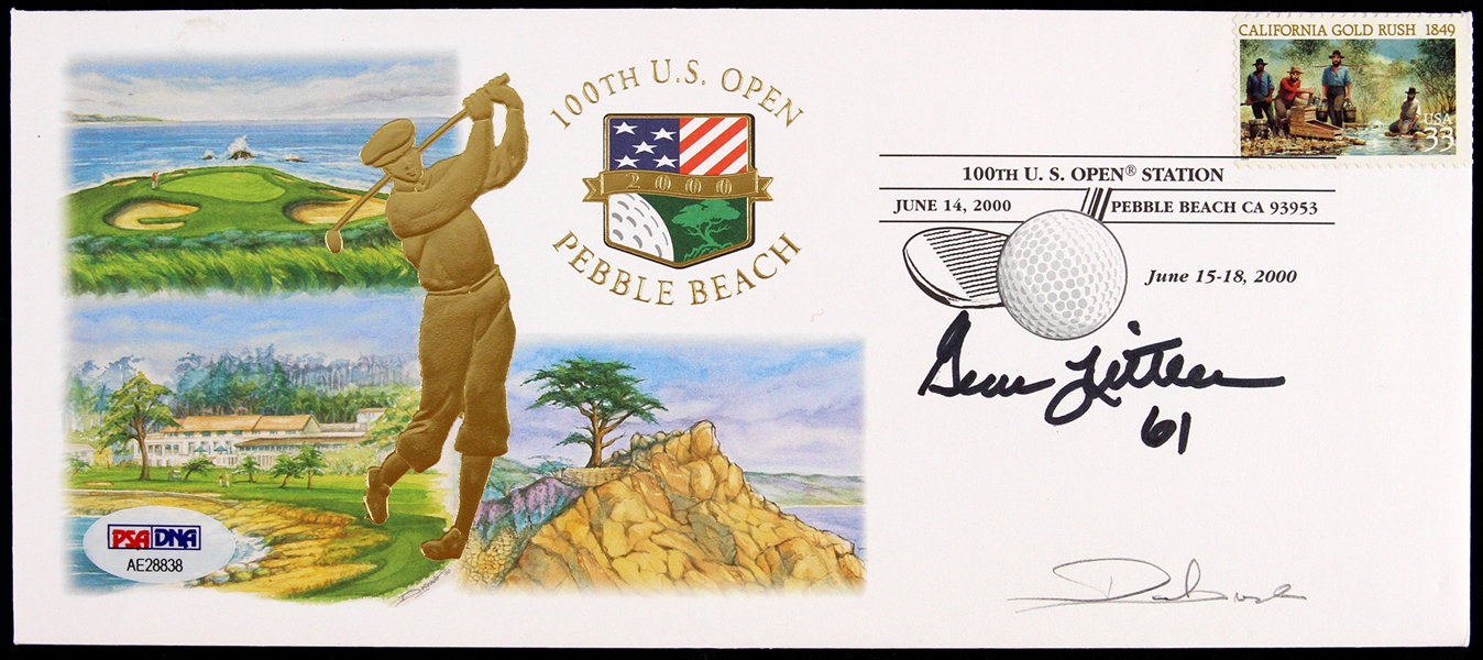 2000 Gene Littler Signed 100th US Open First Day Cover (PSA/DNA)