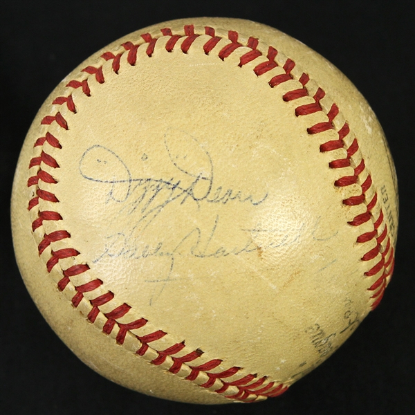 1941-45 Dizzy Dean Gabby Hartnett Signed ONL Frick Baseball (*Full JSA Letter*)