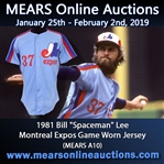 1981 Bill Lee Montreal Expos Game Worn Road Jersey (MEARS A10)