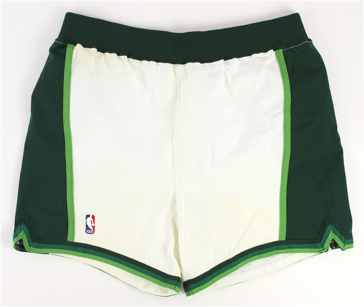 1990-91 Milwaukee Bucks Game Worn Home Uniform Shorts (MEARS LOA/Team COA)