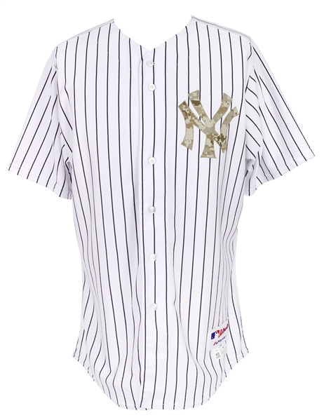 2013 (July 13) Derek Jeter New York Yankees Alternate Jersey (MEARS LOA)