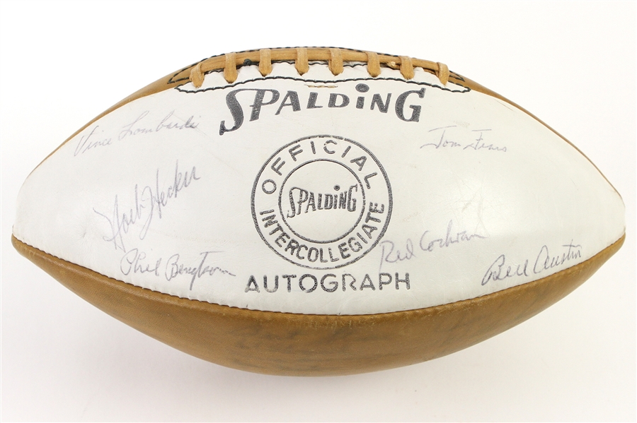 1964-65 Green Bay Packers Team Signed Football w/ 46 Signatures Including Vince Lombardi, Jim Taylor, Fuzzy Thurston & More (JSA)