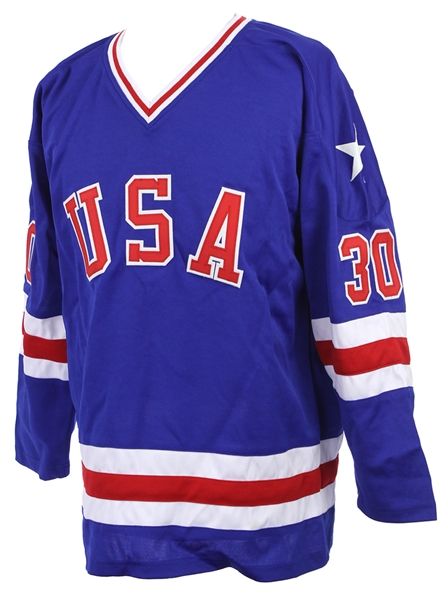 2000s Jim Craig USA Hockey Miracle on Ice Signed Jersey (*JSA*)