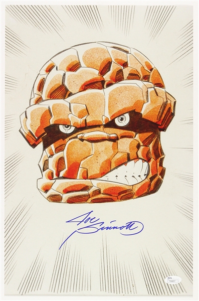 1990s Joe Sinnott Thing Fantastic Four Inked & Colored Signed 11x17 Color Print (JSA)