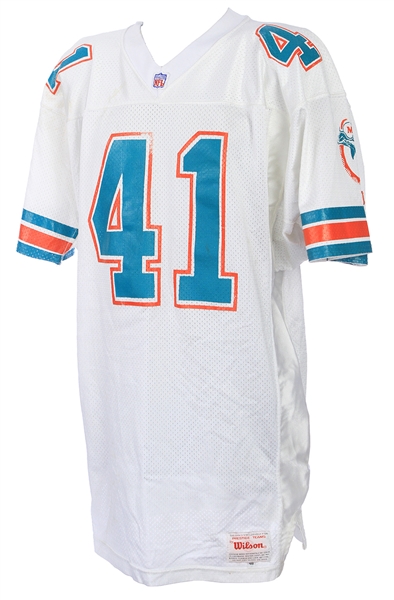 1993 Keith Byars Miami Dolphins Game Worn Road Jersey (MEARS LOA)