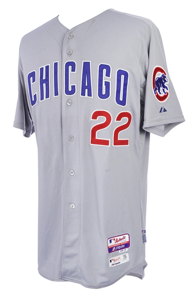 2015 Addison Russell Chicago Cubs Postseason Road Jersey (MEARS LOA)