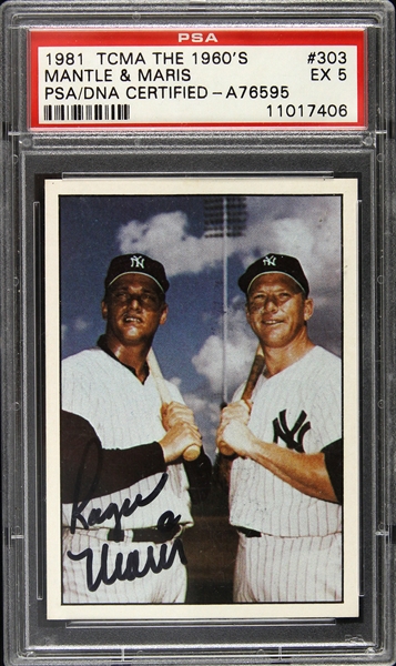 1981 Roger Maris New York Yankees Signed TCMA The 1960s Trading Card (PSA Slabbed EX 5)