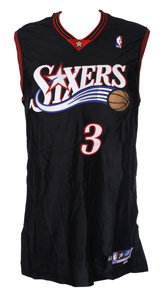 2003-04 Allen Iverson Philadelphia 76ers Signed Game Worn Road Jersey (MEARS A5/JSA)