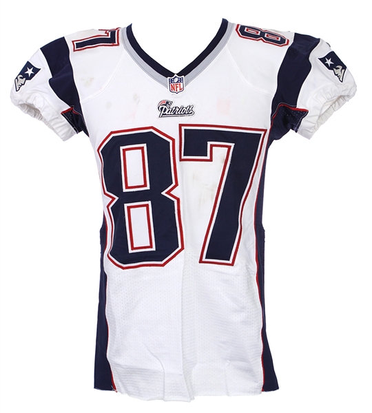 2012 Rob Gronkowski New England Patriots Game Worn Road Jersey (MEARS A5)