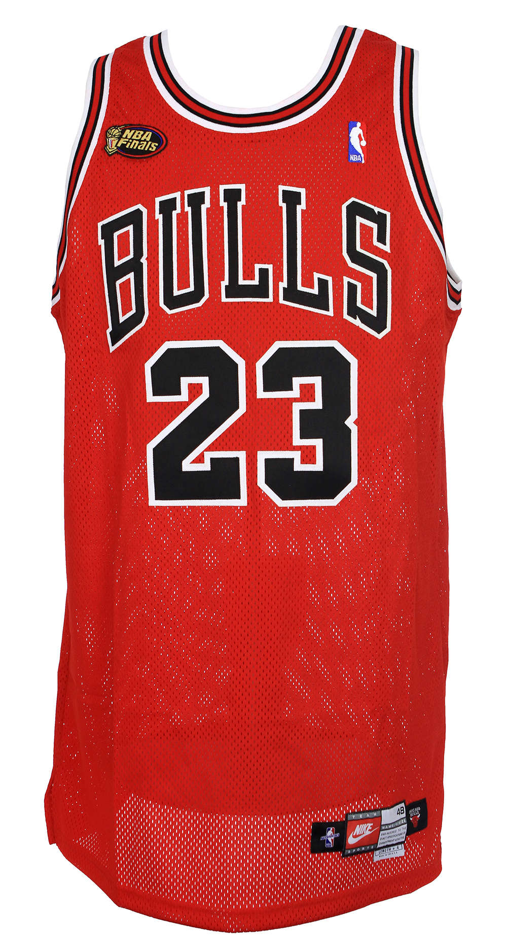 Lot Detail - 1998 Michael Jordan Chicago Bulls NBA Finals Road Jersey ...