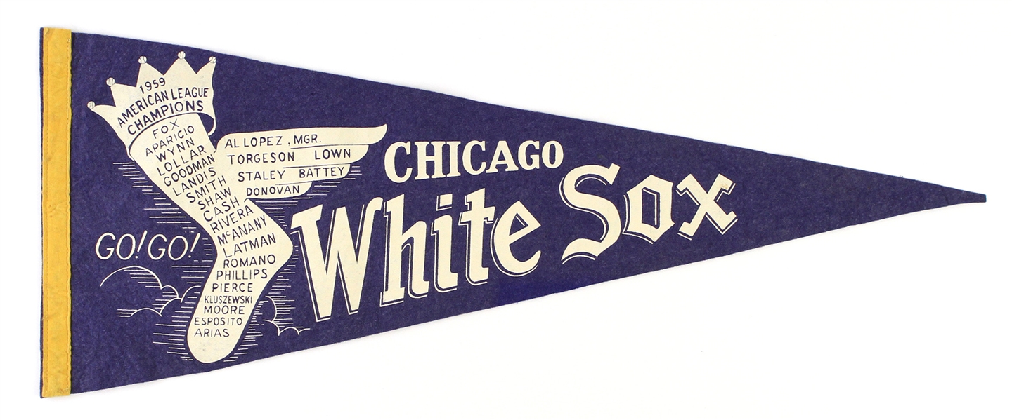 1959 Chicago White Sox American League Champions 28" Full Size Pennant