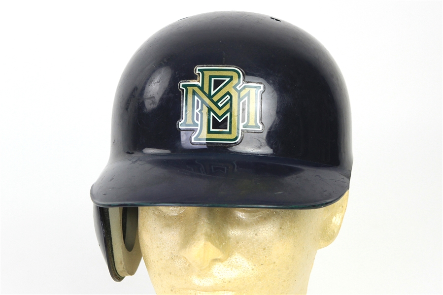 1995 Pat Listach Milwaukee Brewers Game Worn Batting Helmet (MEARS LOA)