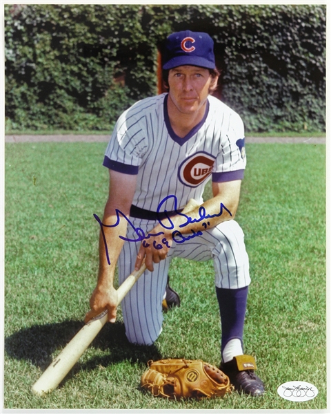 1965-73 Glenn Beckert Chicago Cubs Signed 8"x 10" Photo *JSA*