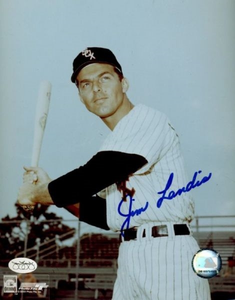 1957-64 Jim Landis Chicago White Sox Autographed 8x10 Color Photo *JSA*