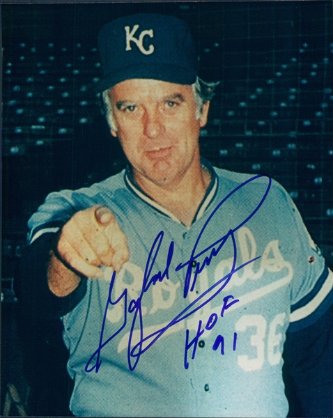 1983 Gaylord Perry Kansas City Royals Autographed Color 8"x10" Photo (JSA)