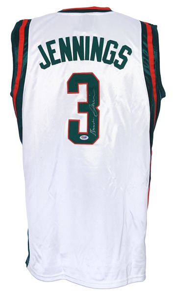 2009-10 Brandon Jennings Milwaukee Bucks Signed Jersey (PSA/DNA)