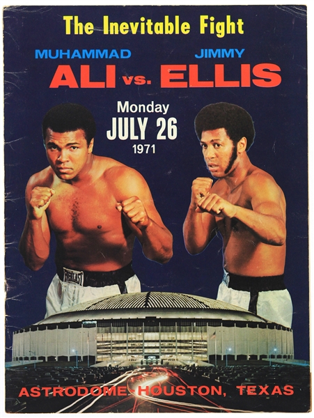 1971 (July 26) Muhammad Ali Jimmy Ellis Houston Astrodome Heavyweight Title Fight Program 