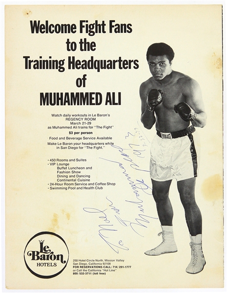 1973 Muhammad Ali World Heavyweight Champion Signed Ken Norton Fight Program (Beckett LOA)
