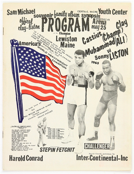 1965 (May 25) Muhammad Ali Sonny Liston Heavyweight Title Fight Program