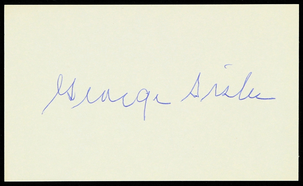 1950s George Sisler St. Louis Browns Signed 3" x 5" Index Card (JSA)
