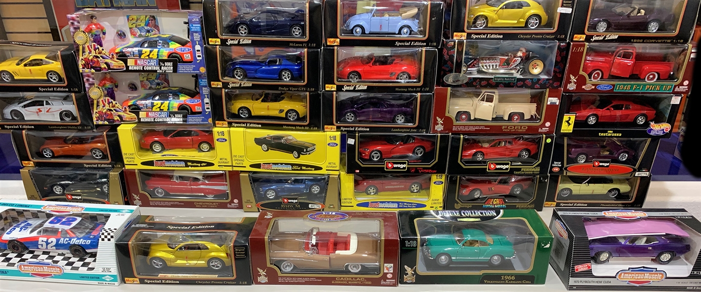 1990s Burago, American Muscle, and Maisto Model Cars (Lot of 50+)