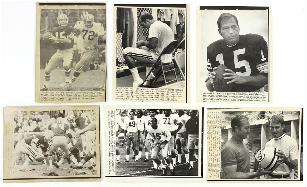 1969-1971 Bart Start Green Bay Packers 8x10 Press Photos (Lot of 6)
