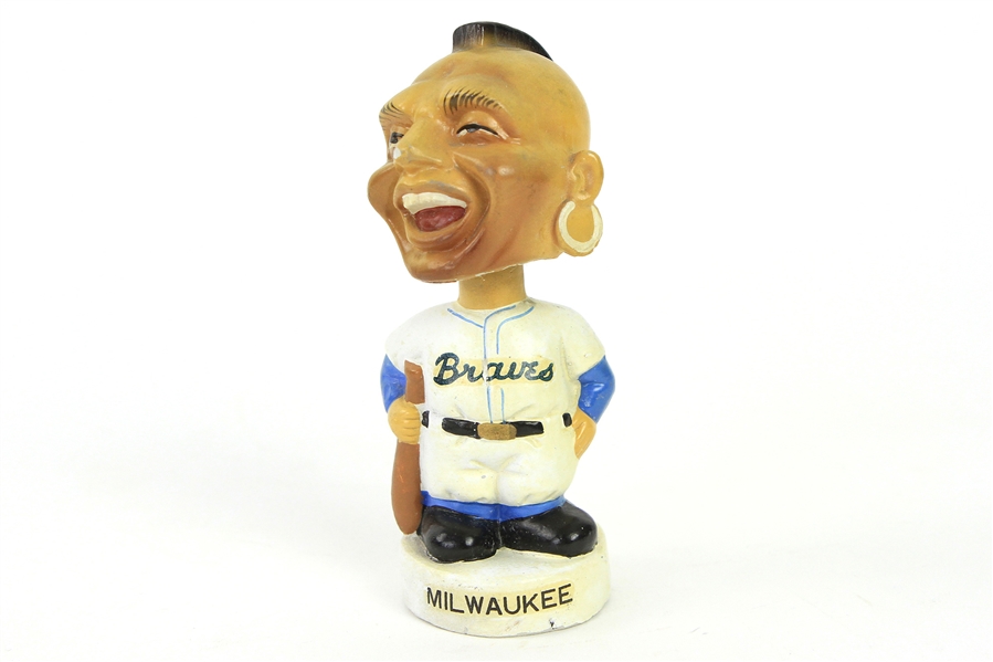 1961-62 Milwaukee Braves Indian Mascot Mini 4 1/2" Bobble Head