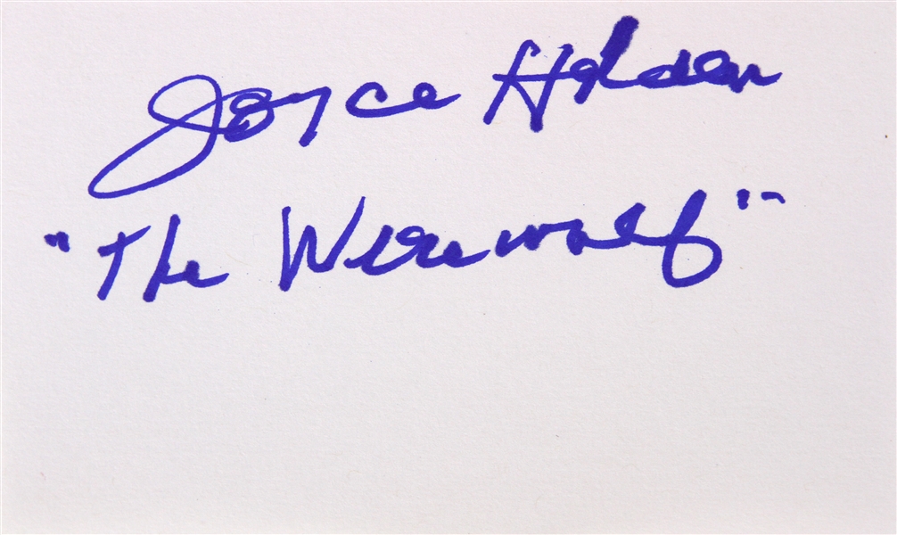 1956 Joyce Holden Werewolf Signed LE 3x5 Index Card (JSA)