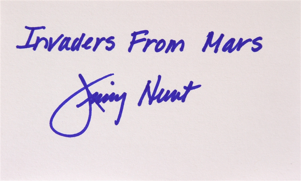 1953 Jimmy Hunt Invaders from Mars Signed LE 3x5 Index Card (JSA)