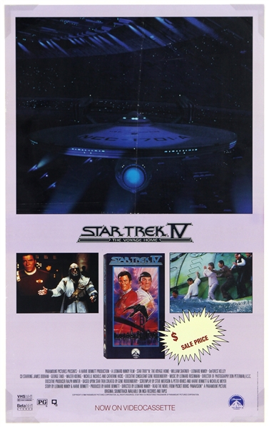 1986 Star Trek IV The Voyage Home 24"x 39" Film Poster 