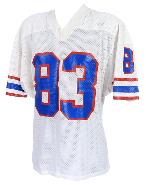 1985-86 Tim Smith Houston Oilers Game Worn Road Jersey (MEARS LOA)
