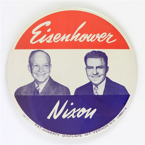1953-1961 Dwight D. Eisenhower & Richard Nixon 9" Pat Gogerty Display 