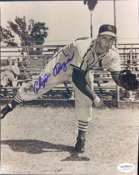 1949-52 Cloyd Boyer St. Louis Cardinals Signed 8" x 10" Photo (*JSA*)